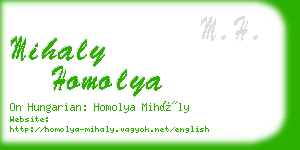 mihaly homolya business card